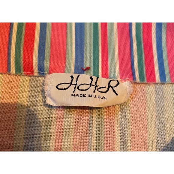 Vintage 1970s Retro Dress Vertical Stripes  Front Pockets Size Medium - Picture 6 of 6